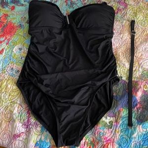 Black Calvin Klein One Piece Swim Suit